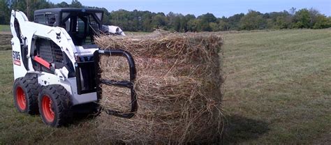 skid steer bale handler|bale squeeze attachment.